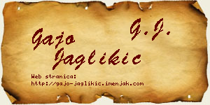 Gajo Jaglikić vizit kartica